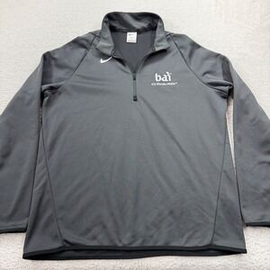Nike Dri Fit Quarter Zip Pullover Mens Large Gray Bai It's Wonder Water Athletic